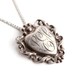 Vintage Initialed Heart Necklace - Sterling Silver Sweetheart Filigree 1940s Jewelry / Sweetheart Monogram