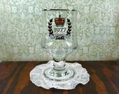 Queen Elizabeth's Silver Jubilee Commemorative Glass Goblet 1977
