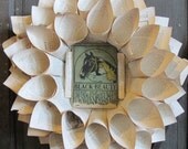 Black Beauty Paper Wreath upcycled vintage book