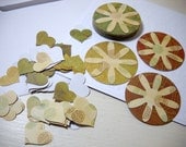 Oriental DIY Paper Circle Die Cut Flowers and Heart Confetti Paper Punches