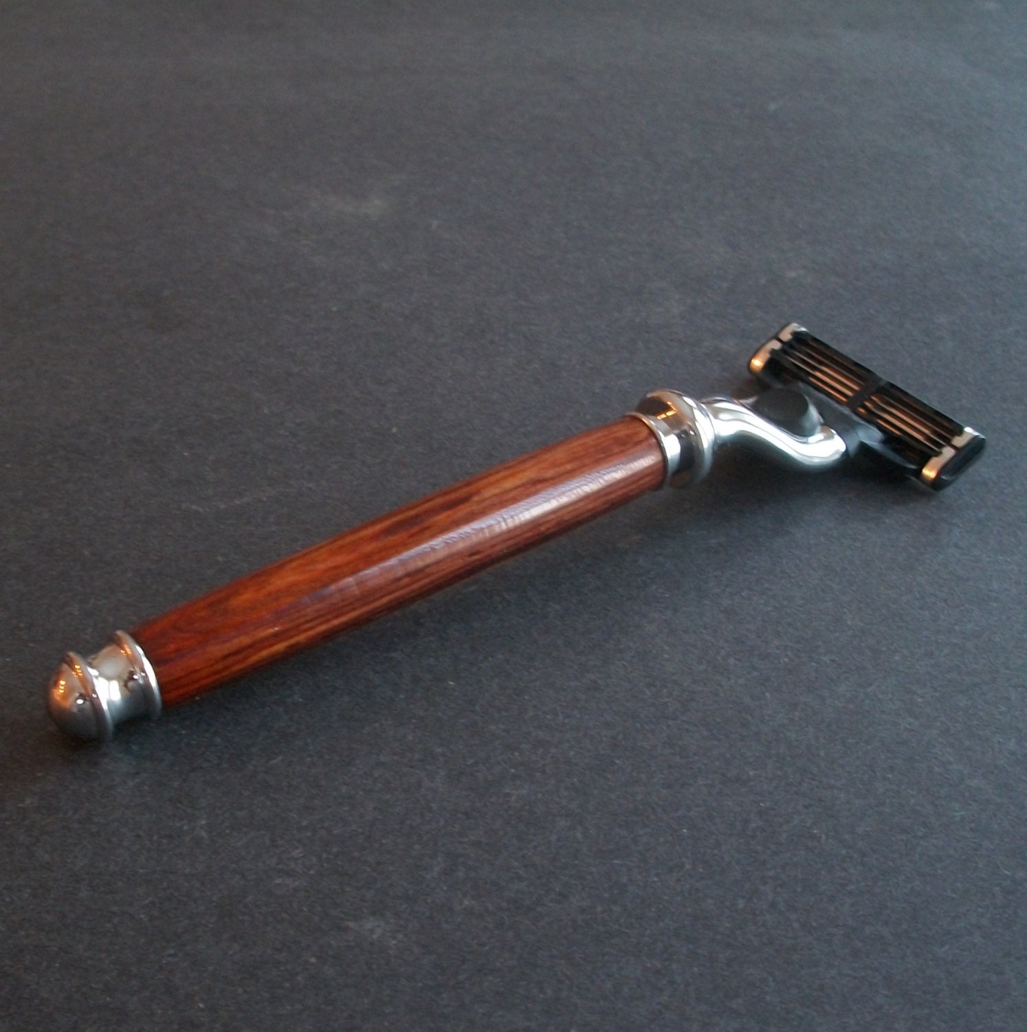 Gillette Mach 3 Razor Handle, Cocobolo Wood