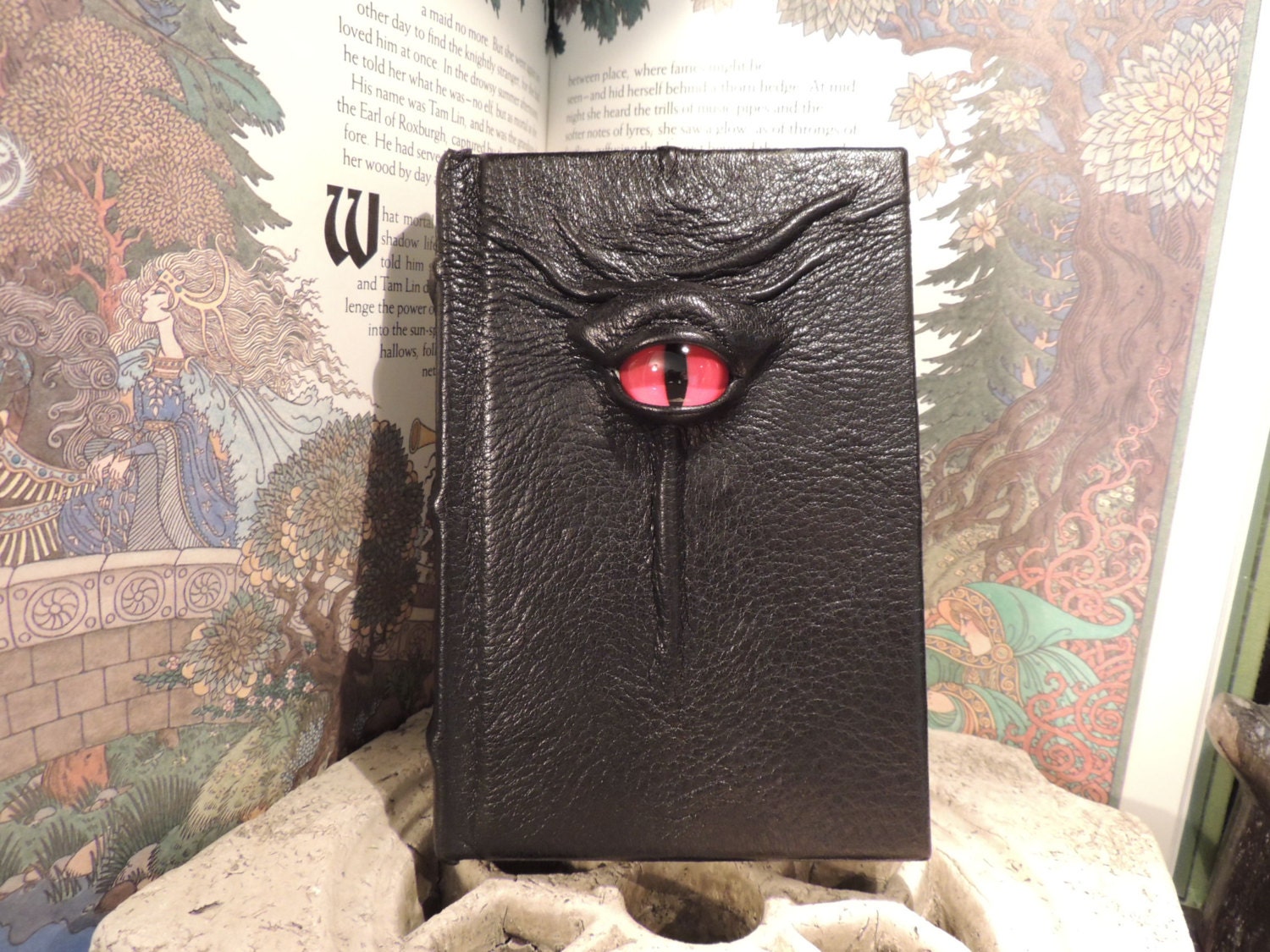 Mythical Beast Book (The Watchful Eye: Black leather with Red eye)