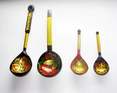 Vintage Russian Khokhloma  Wooden Spoons from Expo 67