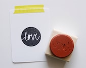 Circle Love Rubber Stamp