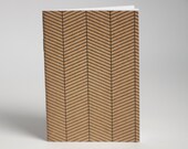 Mini Notebook - Kraft Herringbone