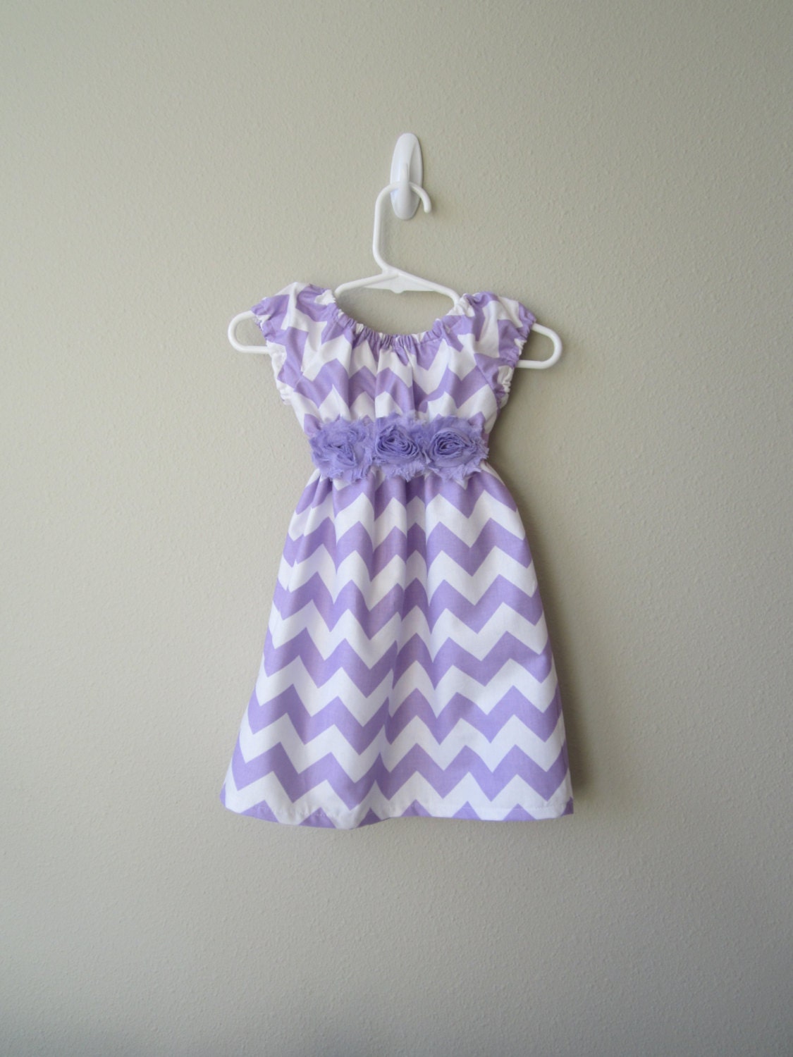 Chevron Cap Sleeve Dress in Lavender with express shipping
