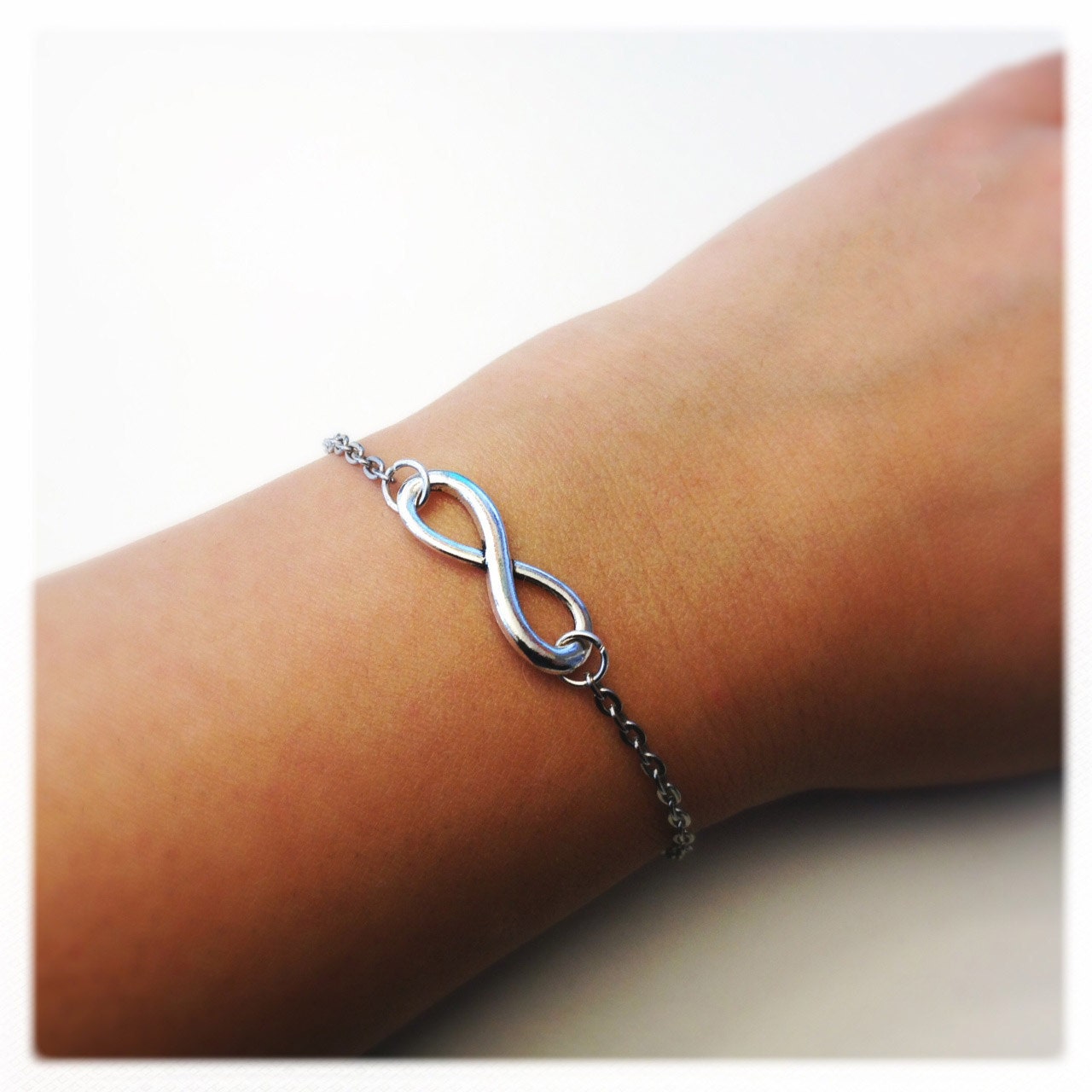 silver infinity bracelet - perfect for valentine's or wedding day