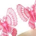 Butterfly Plastic Wall Art Set Vintage