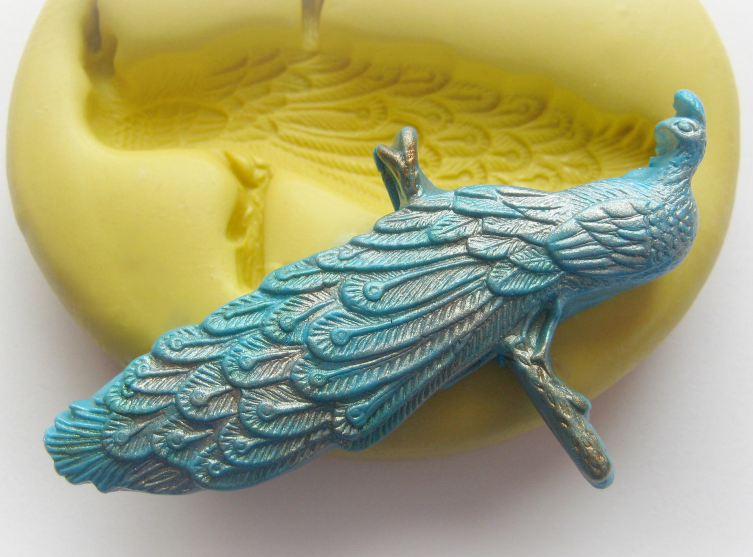 Peacock Bird Mold Polymer Clay Resin DIY Cabochon DIY Jewelry Findings