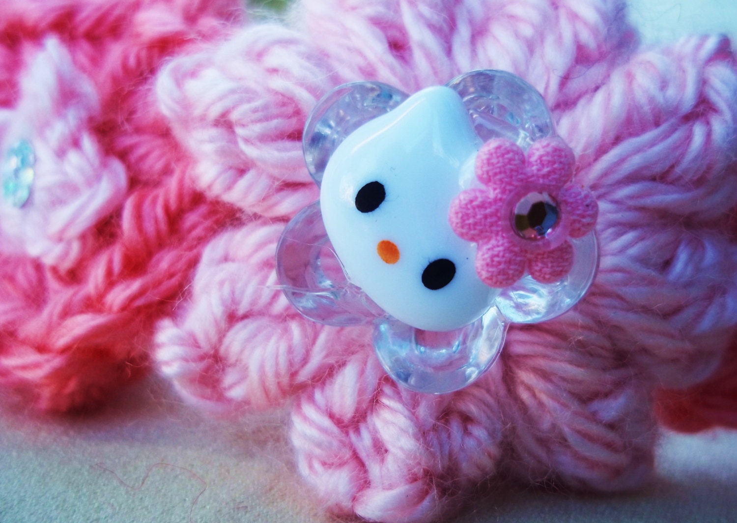 Pink Hello Kitty Crocheted Headband