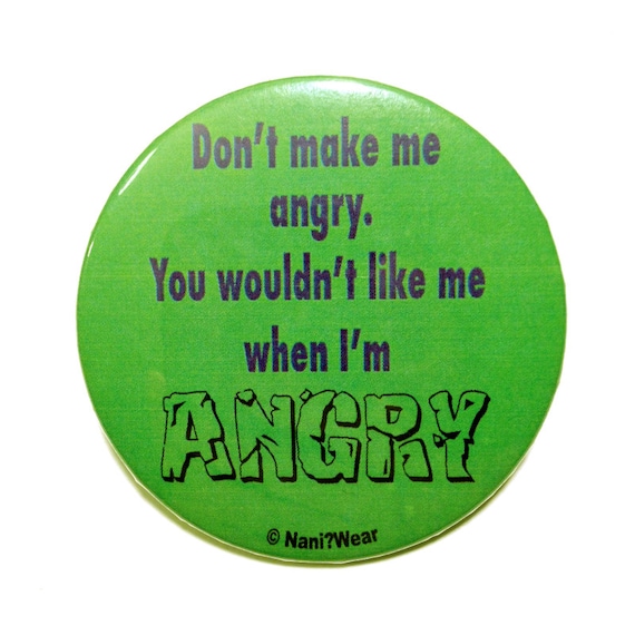 Avengers Hulk Button 2-Inch: Don't Make Me Angry