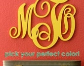 Monogram Wall Letters 15" Wooden Initials Wall Letters Modern Wall Decor Letters Large Wood Letters Custom Initials Gifts Wall Hanging