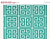 Spring Sale- Coming Soon - Shower Curtain - Teal Greek Key Shower Curtain - Teal Green Shower Curtain - Greek Key Curtain