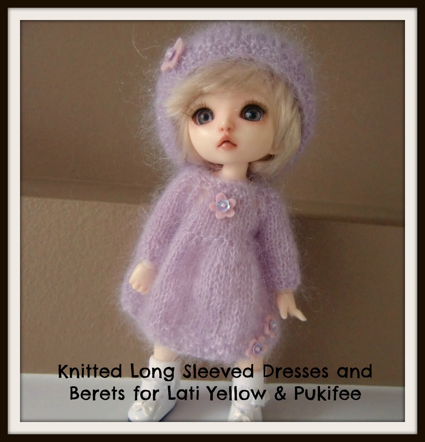 PDF Pattern for Two Knitted Dresses and Berets for Lati Yellow and Pukifee
