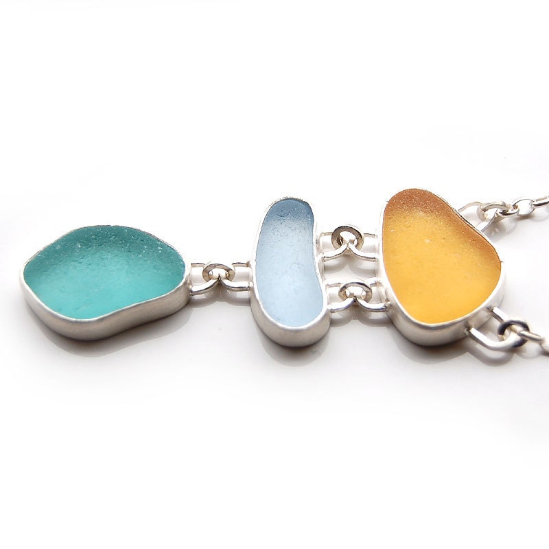 Sweet Summer - English Sea Glass and Sterling Silver Necklace