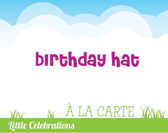 Printable Party Hats - À la carte from Little Celebrations