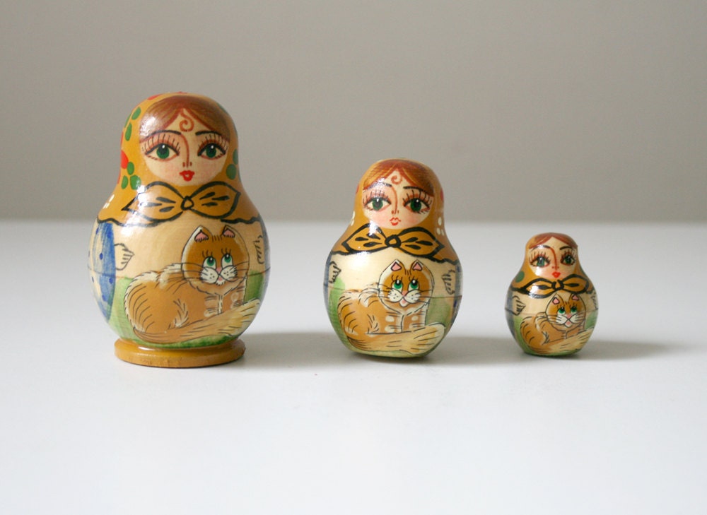 Cat Lady Russian Nesting Dolls