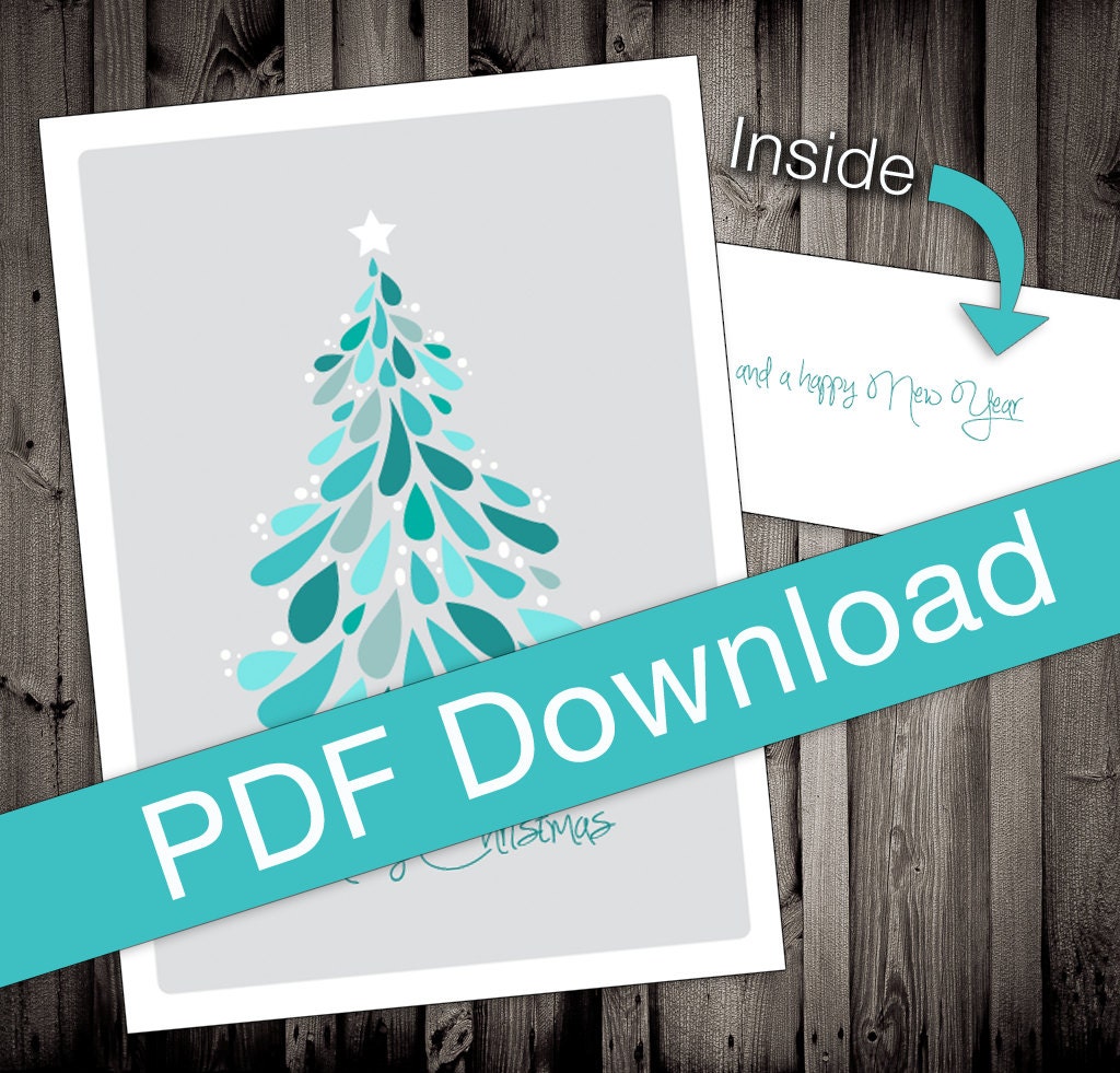 Downloadable PDF Holiday Card:  Merry Christmas and a Happy New Year