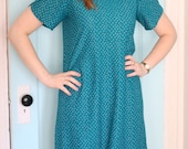 70's TEAL TULIP dress M
