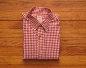 mens vintage brooks brothers gingham shirt