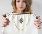 Upcycled White Clutch - One of a Kind