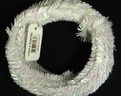 Iridescent White Metallic Tinsel Roping , Mesh Supplies, Poly Mesh Supplies, Mesh Ribbon (25 FEET)