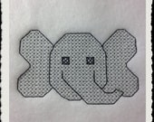 INSTANT DOWNLOAD - Machine Embroidery Cross Stitch Design - Baby Elephant