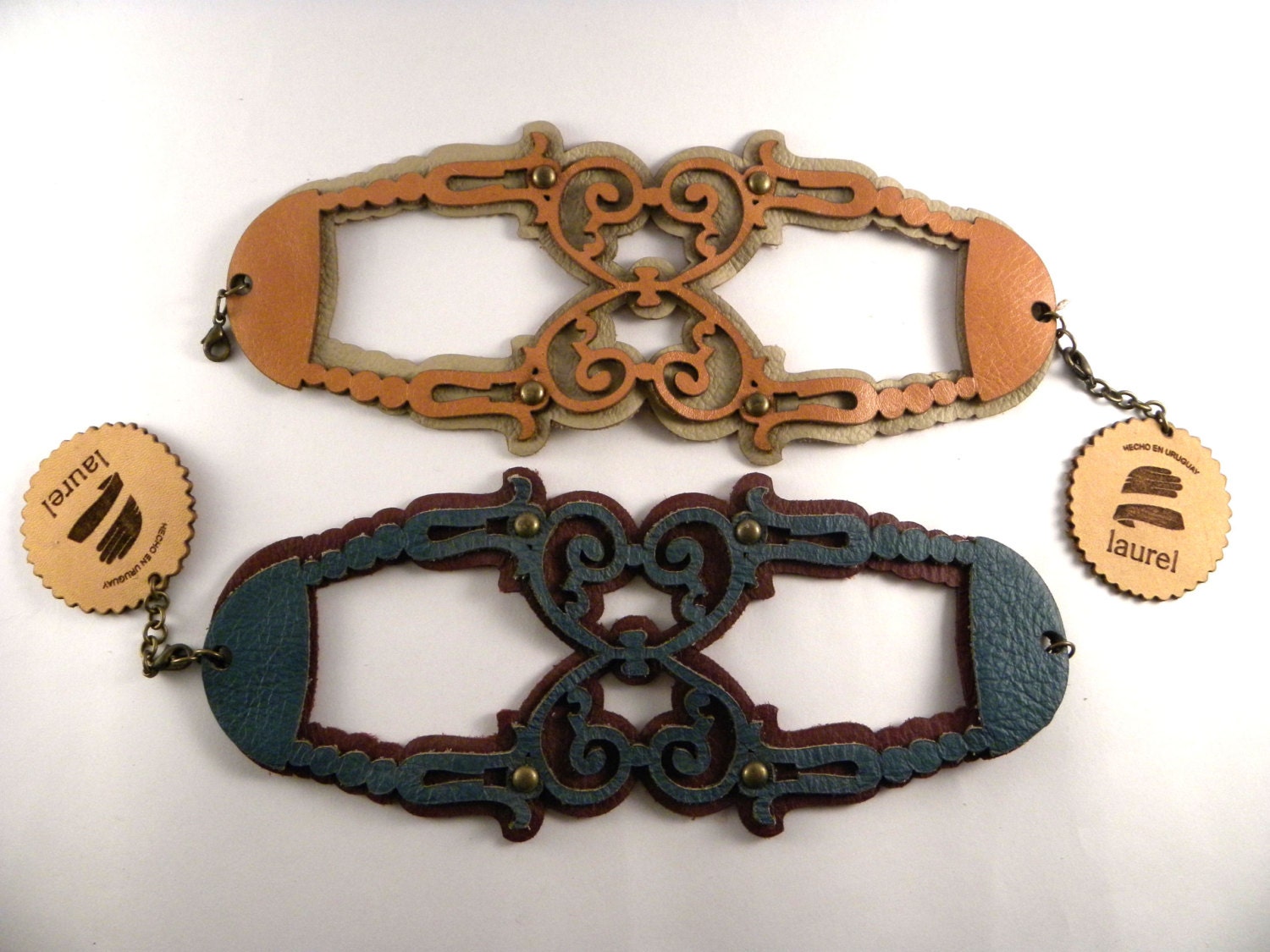 Leather Jewelry . Bracelet  "Angel"