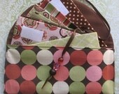 SIX Designer Fabric Envelopes with Velcro and Designer Carrier