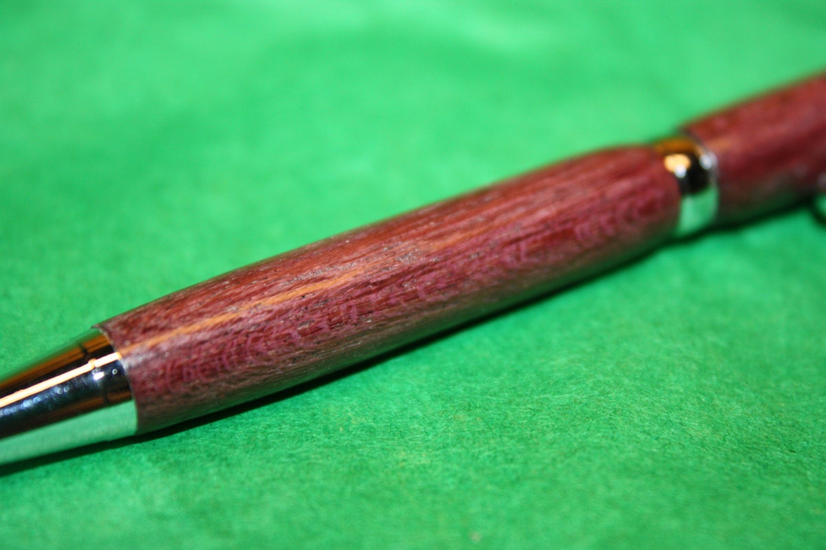 Handcrafted Purpleheart Pen & Stylus Combo - DBassWoodworking