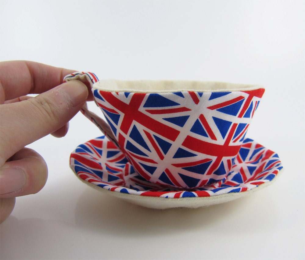 Textile Teacup Tidy-UNION JACK FLAG