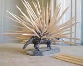 Rare Antique Victorian Era Figural Silver Porcupine Toothpick Holder