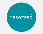 RESERVED LISTING for Melissa