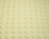 Pastel Yellow Coin Popcorn Vintage Chenille Bedspread Fabric - 28 by 28 Inches