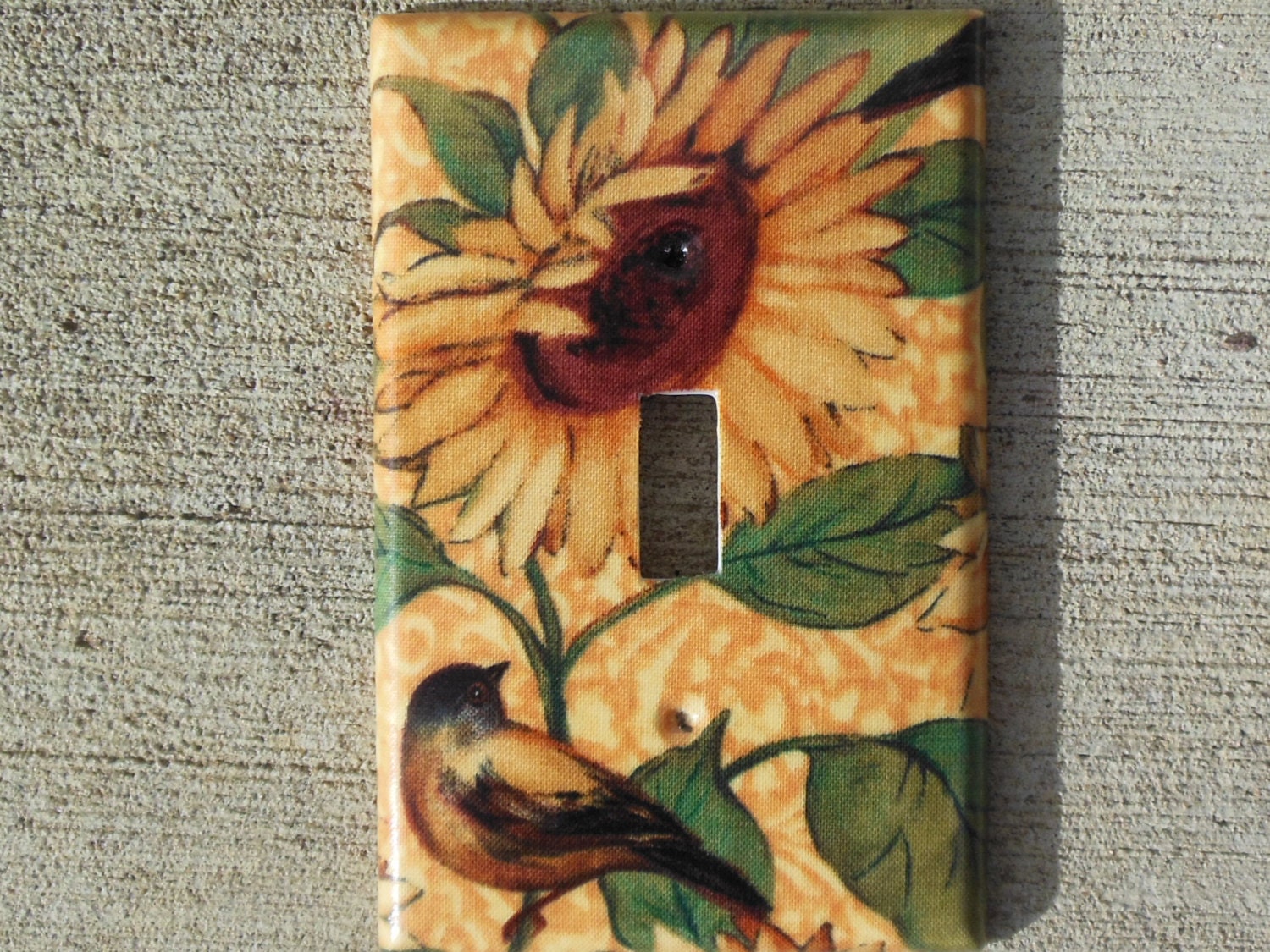 Sunflower Bird Light Switch Plate Cover