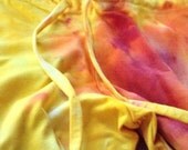 Unisex Yellow and Orange Cotton Drawstring Pants