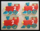 Train Decorated Cookies with custom age or initial