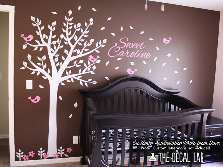 Tree Wall Decal with Birds - Kids Room and Baby Nursery Decor