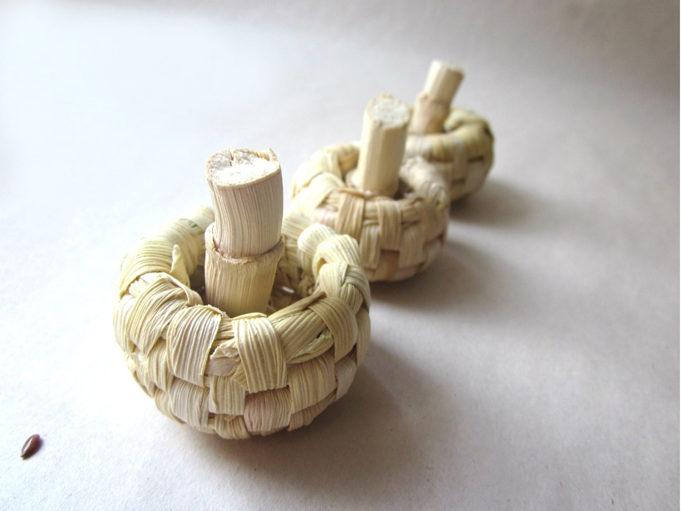 Hand crocheted mushrooms , kitchen decor