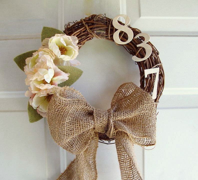 Grapevine Wreath Customized with your Street Numbers