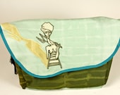 Custom Diaper Bag  (one-off) with Embroidery/Appliqué and batik  10% of sales go to charity