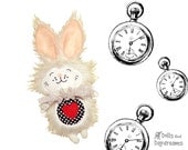 The White Rabbit Sewing Pattern PDF Alice in Wonderland Softie Toy Instant Download