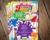 DIY Printable Art Party Birthday Invitation Il_170x135