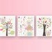 Baby Girl Room Ideas: Nursery wall Art Print For Girls, Baby Girl Room Decor / Love Bird owl Elephant // Set of 3 8x10 // Hayley Bedding