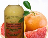 PINK GRAPEFRUIT Acne Face Wash - Organic - No SLS - Safe and Natural - No Chemicals - 8.3 oz.