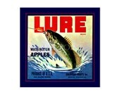 Small Journal - Lure Brand Apples - Fruit Crate Art Print Cover