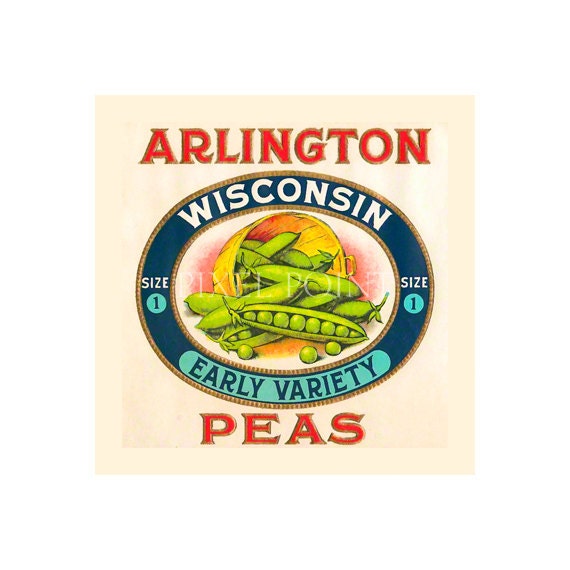 Garden Journal - Arlington Peas - Canned Goods Art Print Cover