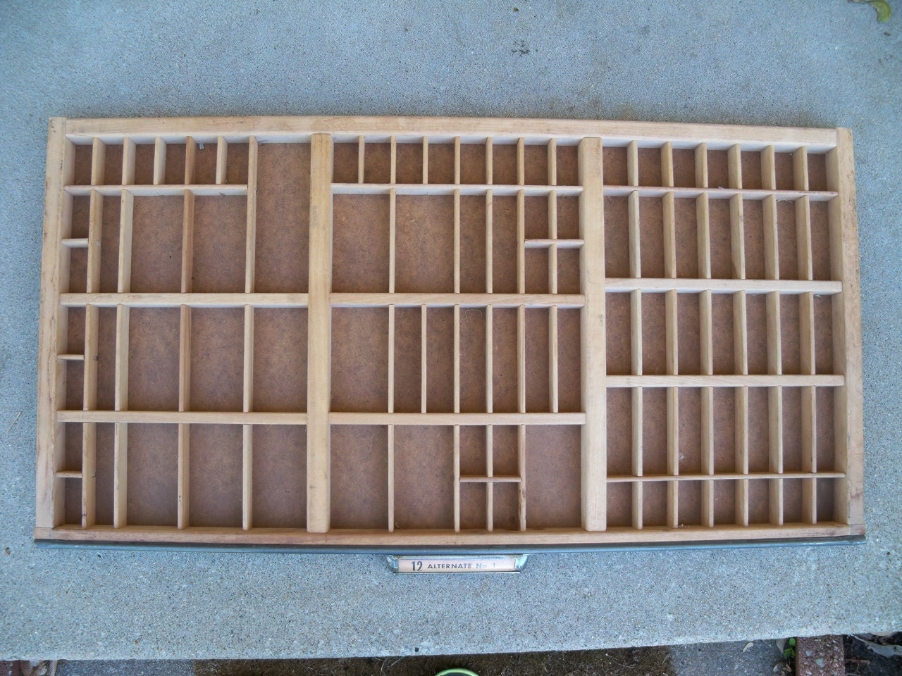 Hamilton Letterpress Printer Block Drawer  Printers Tray  32 x 17 Primative Farm House Display Shelf