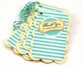 Tiny Favor Tags - Hawaiian Blue and Lemon Yellow