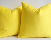 Sukan / 1 Canvas yellow decorative pillows - pillow yellow - yellow pillow cover - pillow cover yellow - 24x24 pillows